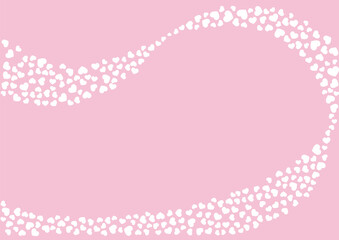 ハート柄の背景 赤系の単色 白抜き ハート