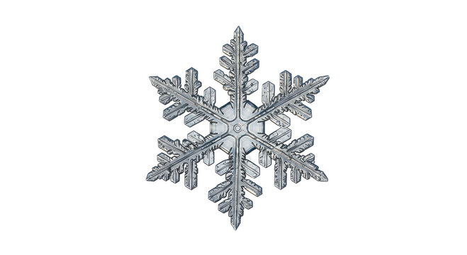 Isolated Snowflake Close-up