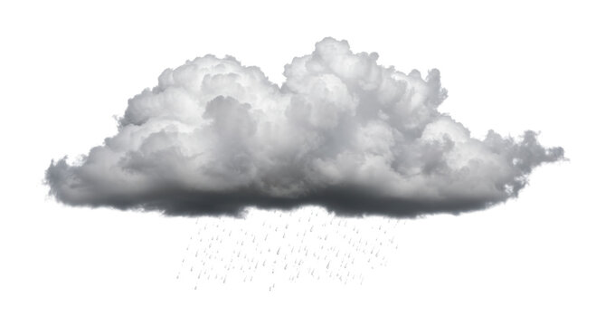 Isolated Rain Cloud Illustration