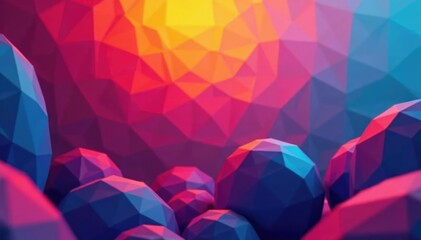 Obraz premium Geometric shapes and color gradients blend seamlessly into a modern backdrop, modern, backdrop, style