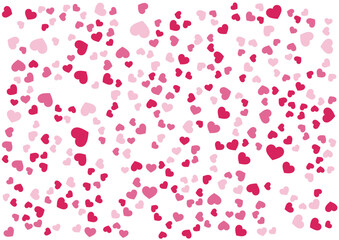 ハート柄の背景 赤系の3色 ハート