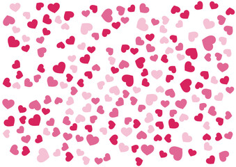 ハート柄の背景 赤系の3色 ハート