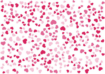 ハート柄の背景 赤系の3色 ハート