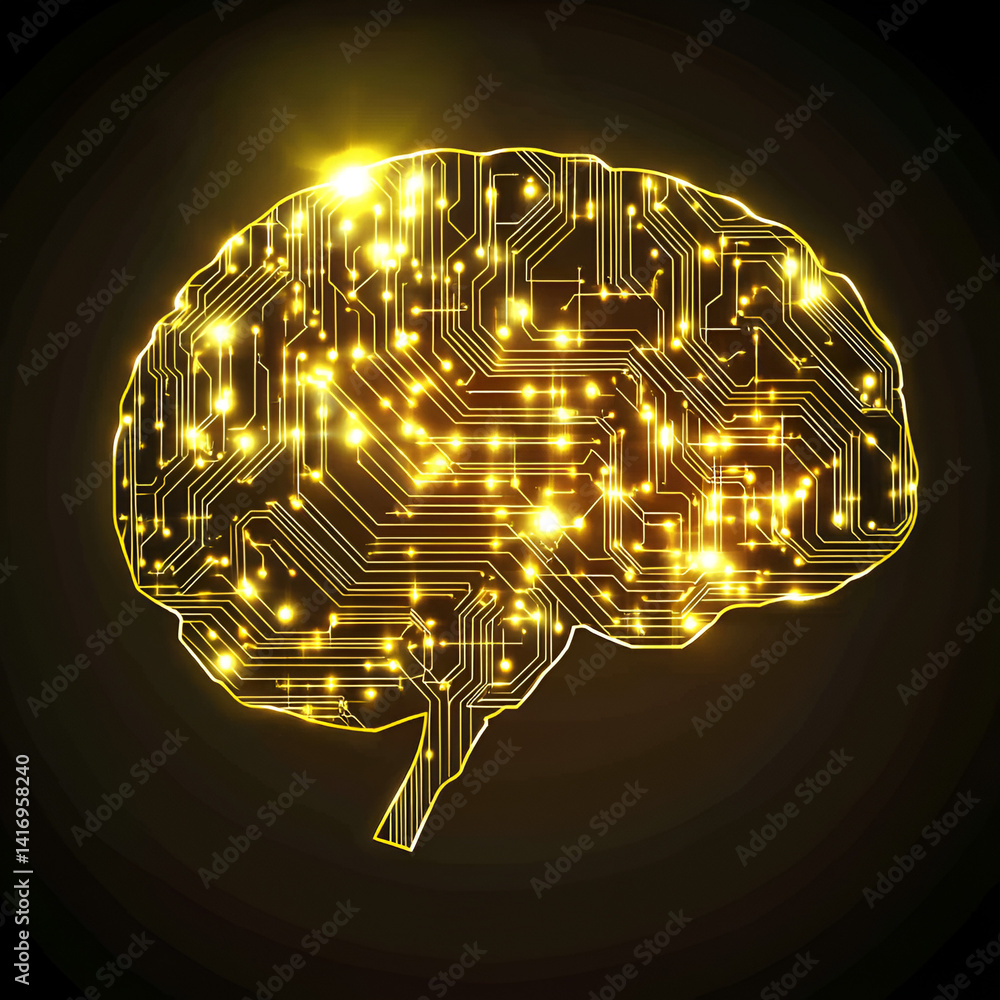 Aufkleber exploring technological advances in neural networks digital realm graphic illustration abstract envi