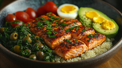 deliciously cooked red fish with garnish