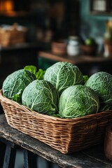 Fototapeta premium fresh cabbage in the kitchen