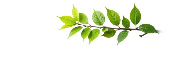 Single tree branch isolated on white background, isolated, tree