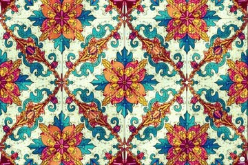 Subtle paisley repeat with muted color palette , texture, soft, organic