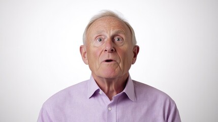 Obraz premium Elderly man with surprised expression
