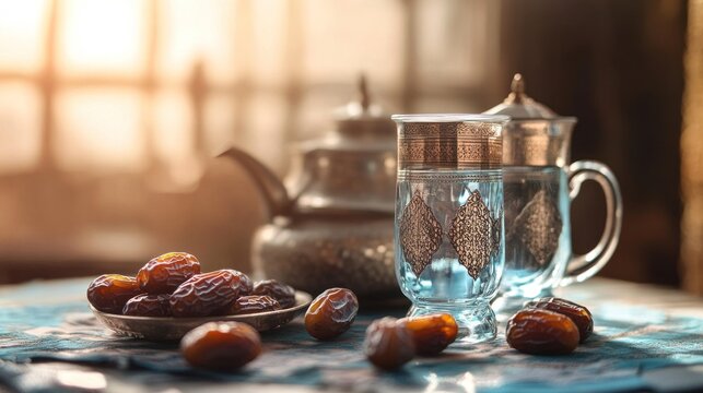 Dates and water, traditional refreshments