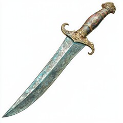 Obraz premium Exquisite Ornate Blade with Intricate Designs and Elegant Handle