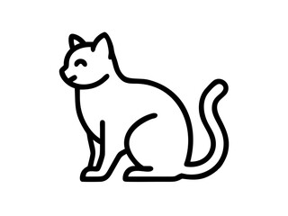 Cat Line Art Vector Design, Minimalist Cat SVG, Elegant Pet Outline SVG Vector