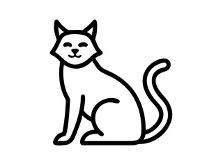 Cat Line Art Vector Design, Minimalist Cat SVG, Elegant Pet Outline SVG Vector
