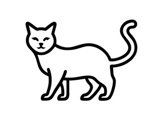 Obraz premium Cat Line Art Vector Design, Minimalist Cat SVG, Elegant Pet Outline SVG Vector