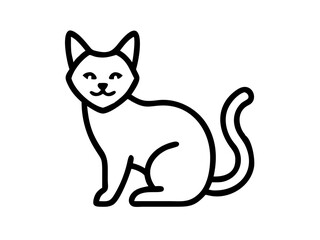 Cat Line Art Vector Design, Minimalist Cat SVG, Elegant Pet Outline SVG Vector