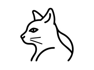 Cat Line Art Vector Design, Minimalist Cat SVG, Elegant Pet Outline SVG Vector