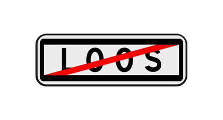 Panneau de sortie de Loos, Nord, Hauts-de-France