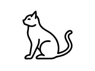 Cat Line Art Vector Design, Minimalist Cat SVG, Elegant Pet Outline SVG Vector