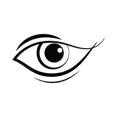 eye logo icon illustration flat