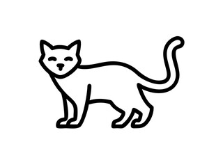 Cat Line Art Vector Design, Minimalist Cat SVG, Elegant Pet Outline SVG Vector