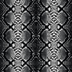 Black and White Snake Scales Seamless Art