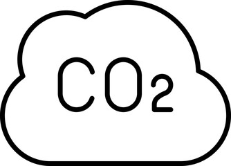 Pollution CO2 Vector Icon Stock Illustration for Eco-Friendly and Environmental Concepts