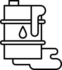 Oil Drum Vector Icon Stock Illustration for Eco-Friendly and Environmental Concepts