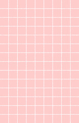 手書き感のあるシンプルなチェック柄（パステルピンク）、グラフチェック、ラインチェック、方眼、縦長背景