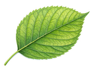 Obraz premium detailed green leaf with textured surface and prominent veins, showcasing nature beauty and intricacy