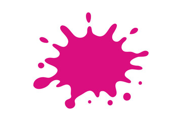 Fototapeta premium Magenta paint splash vector on white background