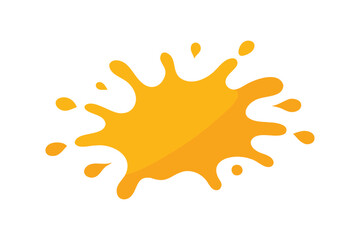 Fototapeta premium Mustard paint splash vector on white background