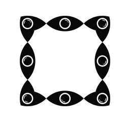 Obraz premium Flat cartoon frame and border design element for decoration