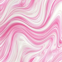 Pink and white fluid art with swirling, organic marble-like pattern abstract background