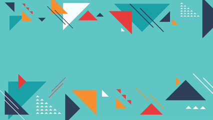 Flat Geometric Vector Background for background Slide
