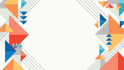 Flat Geometric Vector Background for background Slide