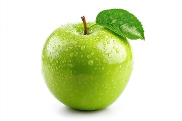 Fresh green apple with water droplets (2)