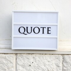 Quote sign isolated on transparent background