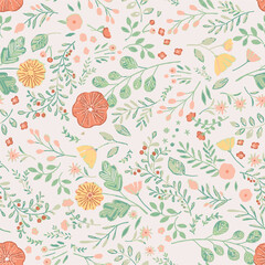 vintage soft small floral pattern