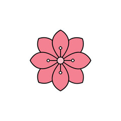 Fototapeta premium pink flower vector illustration