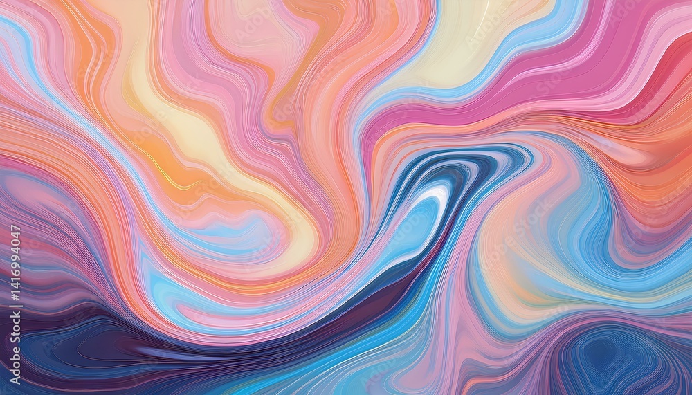 Aufkleber abstract colorful background vector with liquid wavy marble texture.