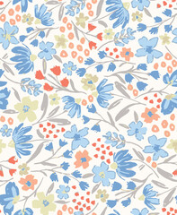 art,vintage small floral abstract effect pattern