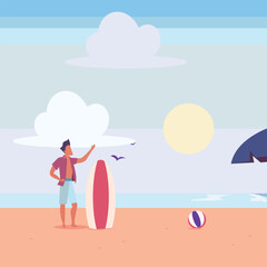 Summer Holiday Activity Vector Illustration