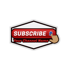 Modern subscribe button sticker vector. Perfect for your social media subscription channels.