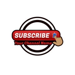 Modern subscribe button vector. Perfect for your social media subscription channels.