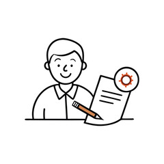 cartoon doctor holding a clipboard