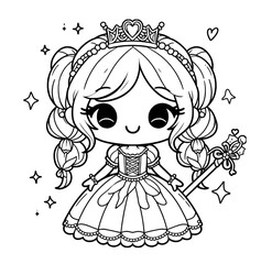 Vector illustration of a princess