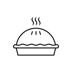 Pie Icon Vector. Symbol of Pie. Pie Vector Icon in line style design. Vector illustration.