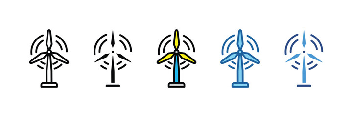 Wind Turbine  Icon Element For Design