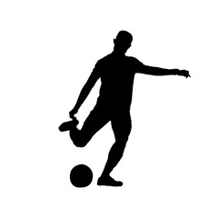 Football player soccer isolated vector silhouette Team sport athlete logo
