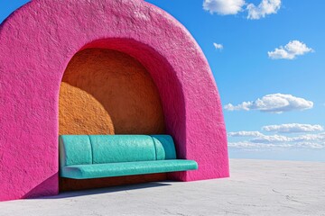 futuristic religion and culture advertisement, editorial style, minimalist tone, poster, lifestyle setting, studio lighting, pastel tones, exciting mood, wide-angle, isolated white background